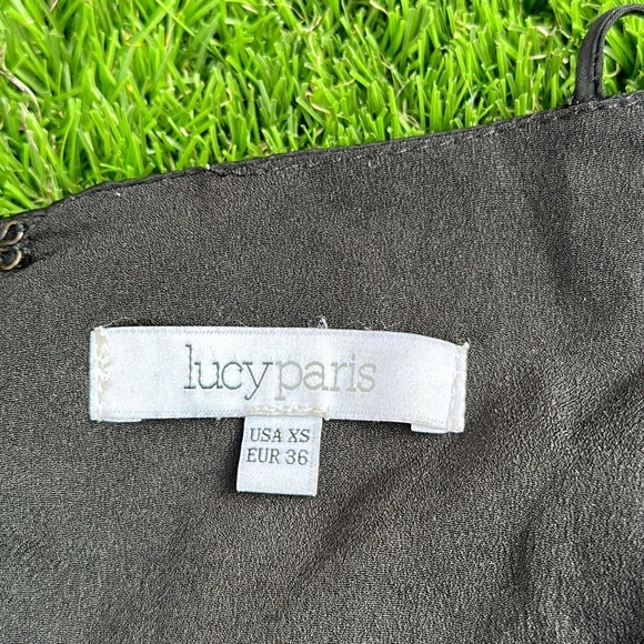 Black Lace Trim Chemise with Spaghetti Straps Size XS - Picture 7 of 9